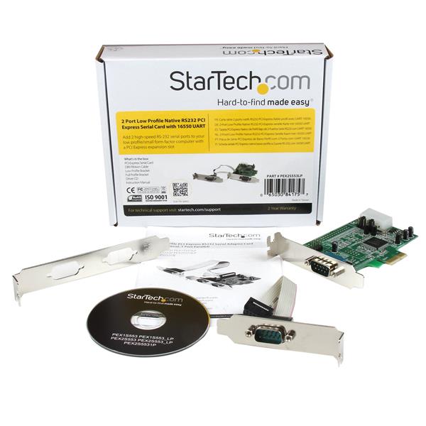 StarTech.com 2 Port LP PCIe Serial Card 16550 UART