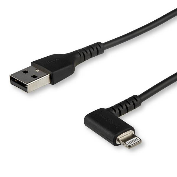 StarTech.com 1m Black Angled Lightning To USB Cable - NWT FM SOLUTIONS - YOUR CATERING WHOLESALER