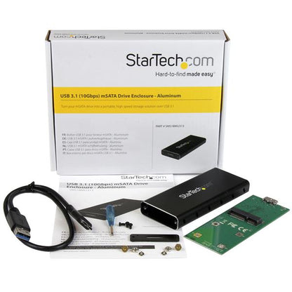 StarTech.com USB 3.1 10Gbps mSATA Drive Enclosure