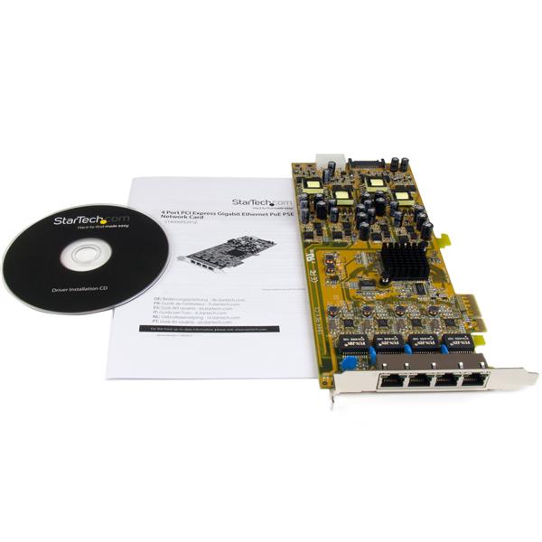 StarTech.com 4 Port Gigabit PoE PCIe NIC