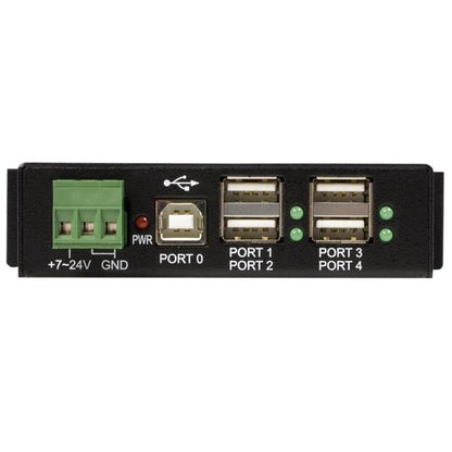 StarTech.com Mountable 4 Port Rugged Ind USB Hub ESD