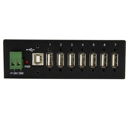 StarTech.com Mountable Rugged Ind 7 Port USB Hub ESD