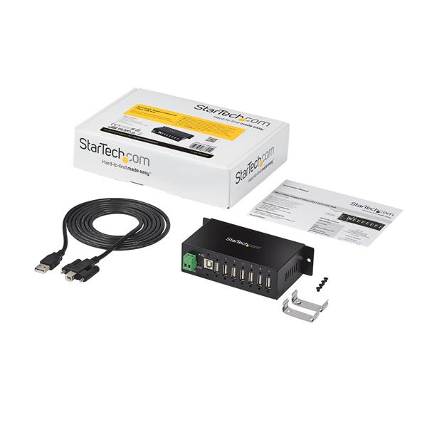 StarTech.com Mountable Rugged Ind 7 Port USB Hub ESD