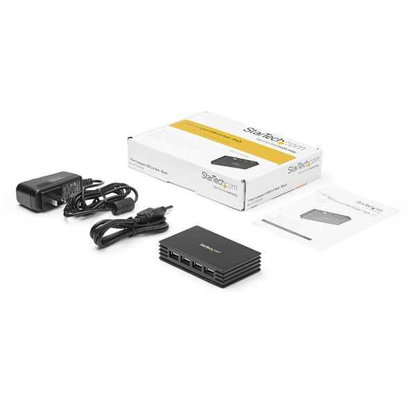 StarTech.com 7 Port Black USB 2.0 Hub