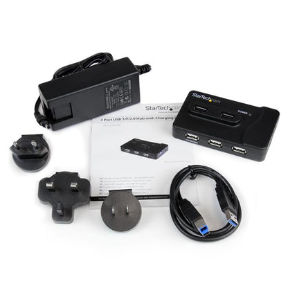 StarTech.com 7 Port USB3.0 USB2.0 Combo Hub 2A Port