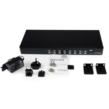 StarTech.com 8 Port 1U Rack Mount USB KVM Switch OSD