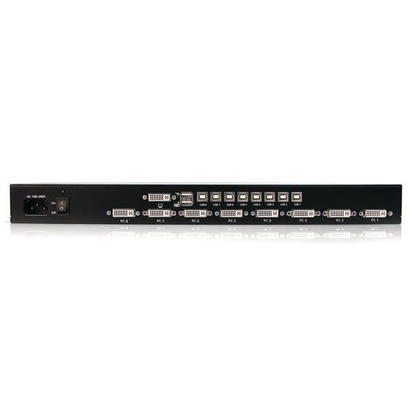 StarTech.com 8 Port 1U Rack Mount DVI USB KVM Switch