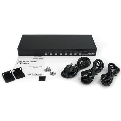 StarTech.com 8 Port 1U Rack Mount DVI USB KVM Switch