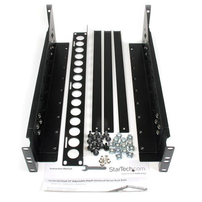 StarTech.com 3U Fixed 19in Depth Universal Rack Rails