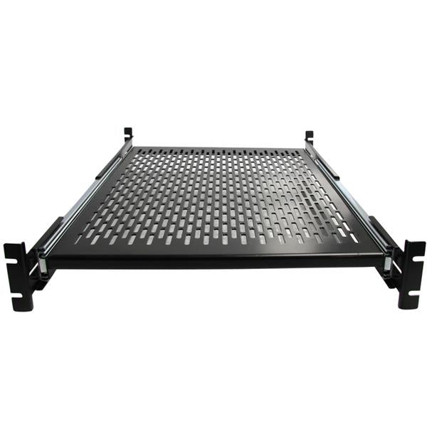 StarTech.com 19in Vented Adj Depth Sliding Rack Shelf