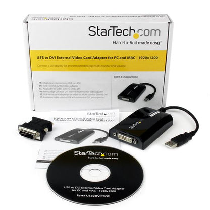 StarTech.com USB to DVI Adapter External USB Video GC