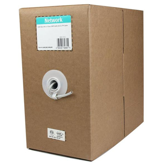 StarTech.com 1000ft Bulk Roll of Cat5e Solid UTP Grey - NWT FM SOLUTIONS - YOUR CATERING WHOLESALER
