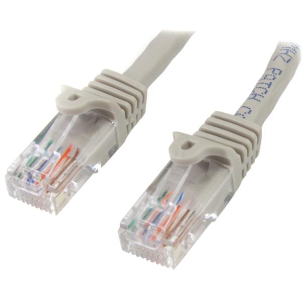 StarTech.com 0.5m Grey Snagless Cat5e Patch Cable - NWT FM SOLUTIONS - YOUR CATERING WHOLESALER