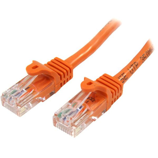 StarTech.com 0.5m Orange Snagless Cat5e Patch Cable - NWT FM SOLUTIONS - YOUR CATERING WHOLESALER