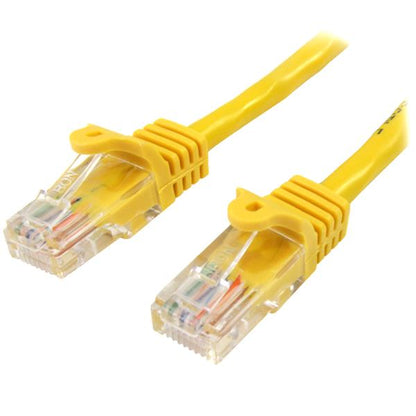 StarTech.com 0.5m Yellow Snagless Cat5e Patch Cable - NWT FM SOLUTIONS - YOUR CATERING WHOLESALER