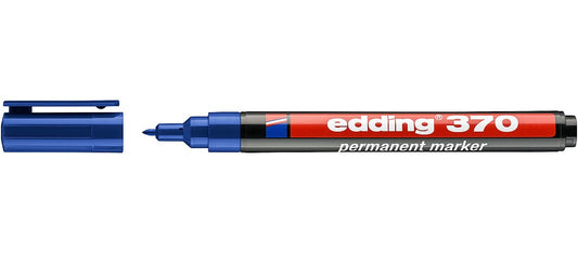 edding 370 Permanent Marker Bullet Tip 1mm Line Blue (Pack 10) - 4-370003 - NWT FM SOLUTIONS - YOUR CATERING WHOLESALER