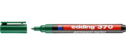 edding 370 Permanent Marker Bullet Tip 1mm Line Green (Pack 10) - 4-370004 - NWT FM SOLUTIONS - YOUR CATERING WHOLESALER