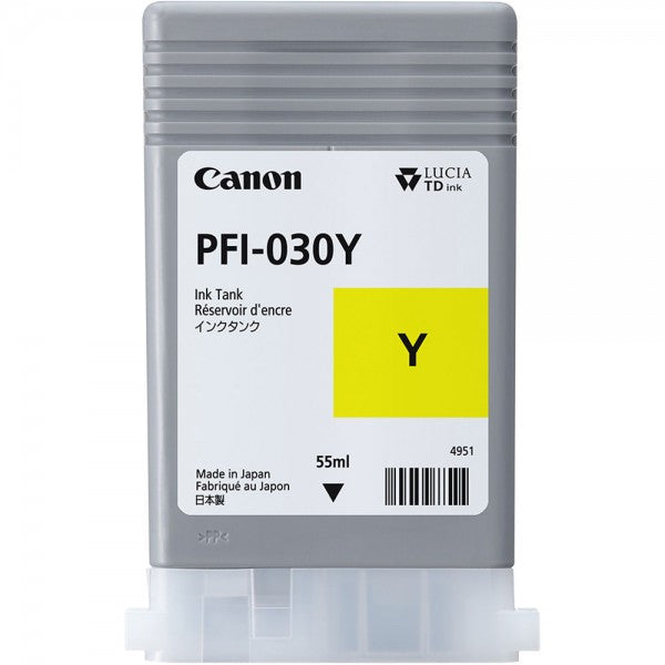 Canon PFI 030 Yellow Ink Cartridge 55ml - 3492C001 - NWT FM SOLUTIONS - YOUR CATERING WHOLESALER