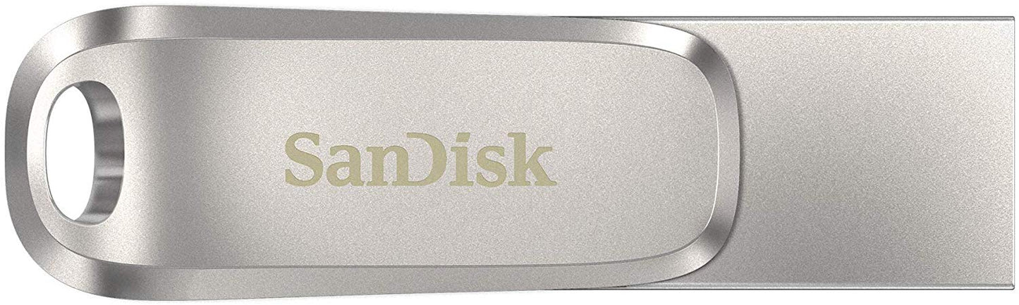 SanDisk Ultra Dual Drive Luxe 64GB USB A USB C Stainless Steel Flash Drive - NWT FM SOLUTIONS - YOUR CATERING WHOLESALER