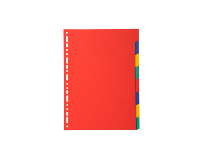 Exacompta Forever Recycled Divider 8 Part A4 220gsm Card Vivid Assorted Colours - 2008E - NWT FM SOLUTIONS - YOUR CATERING WHOLESALER