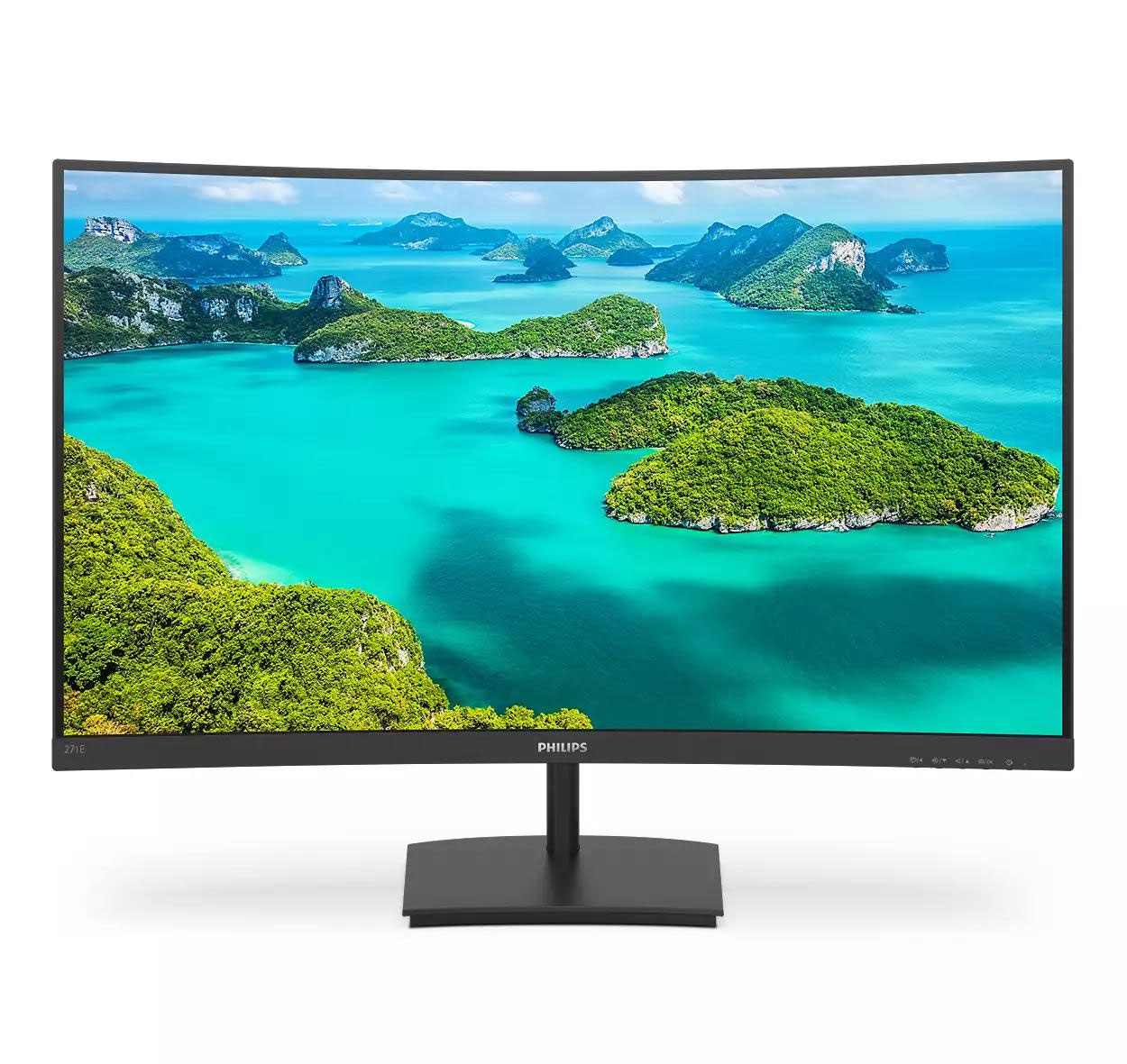 Philips E Line 271E1SCA 27 Inch 1920 x 1080 Pixels Full HD Resolution HDMI VGA LED Monitor - NWT FM SOLUTIONS - YOUR CATERING WHOLESALER