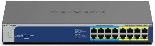 Netgear 16 Port Gigabit Ethernet U60 PoE Plus Unmanaged Network Switch - NWT FM SOLUTIONS - YOUR CATERING WHOLESALER