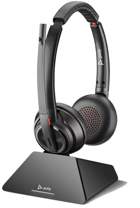 POLY Savi 8220 UC Over the Head Stereo DECT Headset Microsoft Teams Certified - NWT FM SOLUTIONS - YOUR CATERING WHOLESALER
