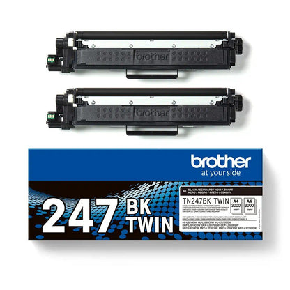 Brother Black Toner Cartridge Twin Pack 2 x 3k pages (Pack 2) - TN247BKTWIN