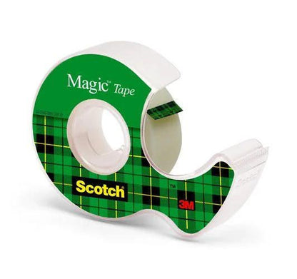 Scotch Magic Invisible Tape 19mm x 7.5m + Handheld Dispenser 7100086322