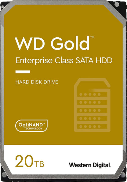 Western Digital Gold 20TB SATA 6Gbs 3.5 Inch 7200 RPM Internal Hard Disk Drive