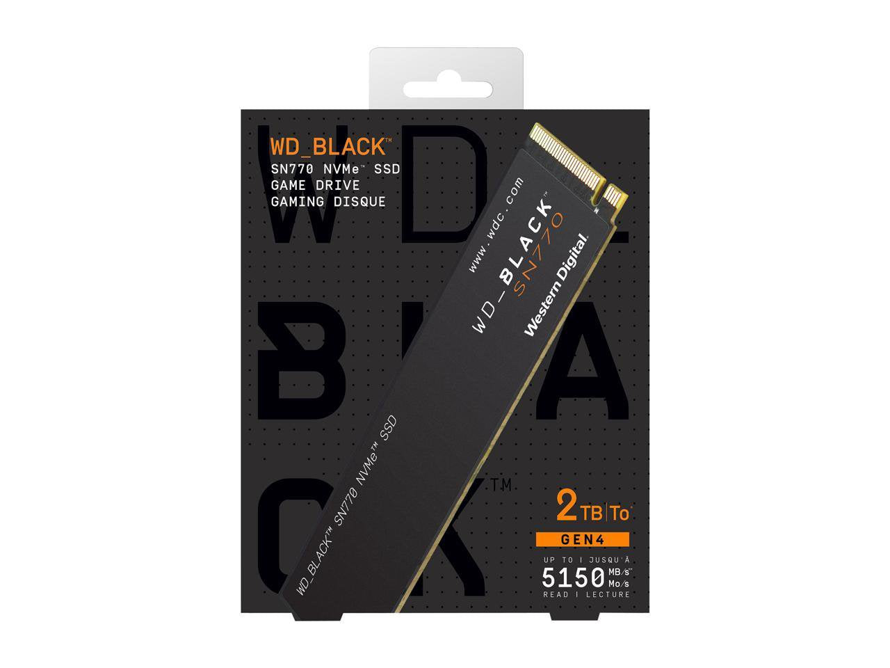 Western Digital Black SN770 2TB PCIe G4 M.2 NVMe Internal Solid State Drive