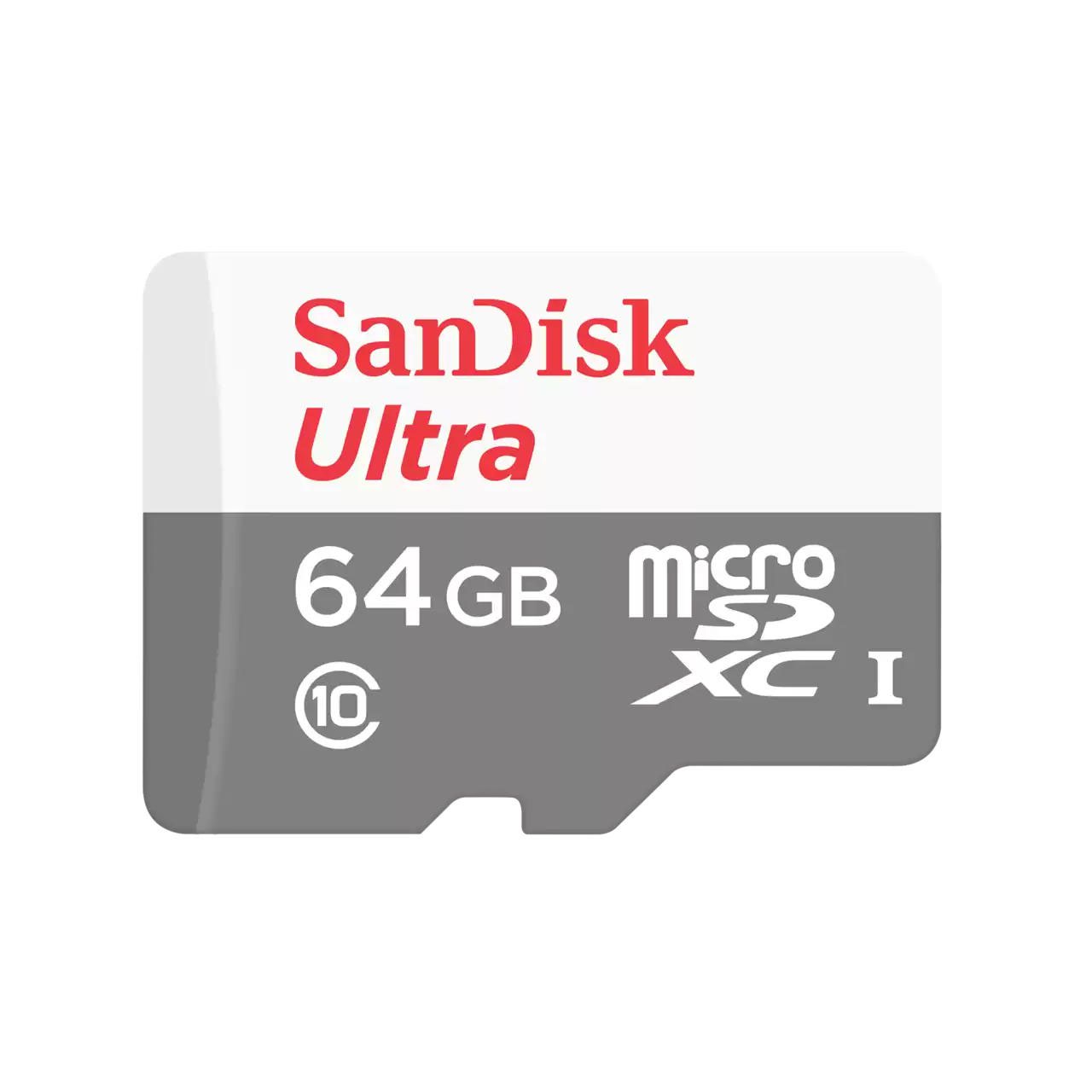 SanDisk 64GB Ultra Light Class 10 100MBs MicroSDXC Memory Card and Adapter - NWT FM SOLUTIONS - YOUR CATERING WHOLESALER