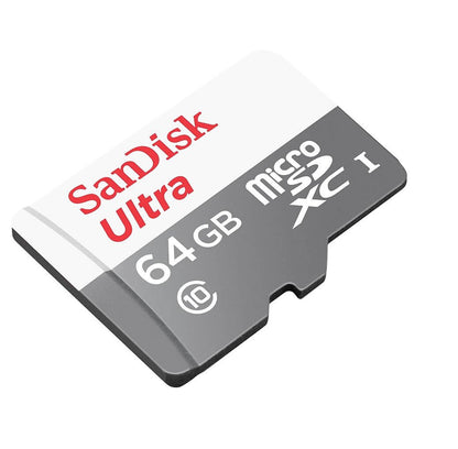 SanDisk 64GB Ultra Light Class 10 100MBs MicroSDXC Memory Card and Adapter