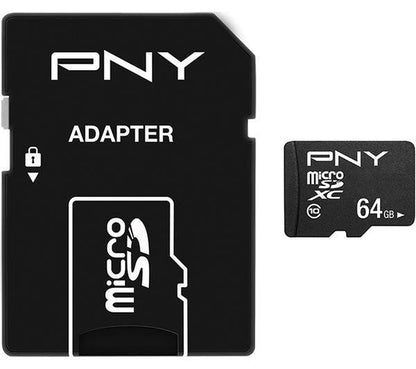 PNY 64GB Performance Class 10 MicroSDXC Memory Card and Adapter - NWT FM SOLUTIONS - YOUR CATERING WHOLESALER