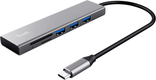 Trust Halyx Fast USB C Hub and Card Reader 104 Mbits Data Transfer Rate - NWT FM SOLUTIONS - YOUR CATERING WHOLESALER