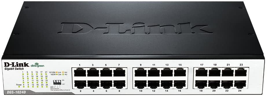 D Link DGS1024DB 24 Port Gigabit Unmanaged Ethernet Layer 2 Desktop Switch - NWT FM SOLUTIONS - YOUR CATERING WHOLESALER