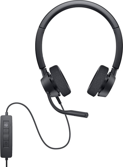 Dell Pro WH3022 USB A Wired Stereo Headset Zoom and Microsoft Teams Certified - NWT FM SOLUTIONS - YOUR CATERING WHOLESALER