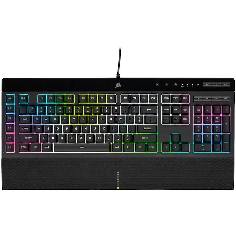 Corsair K55 RGB PRO XT Rubber Dome USB UK English Black Keyboard - NWT FM SOLUTIONS - YOUR CATERING WHOLESALER