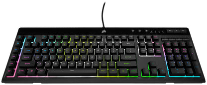 Corsair K55 RGB PRO XT Rubber Dome USB UK English Black Keyboard