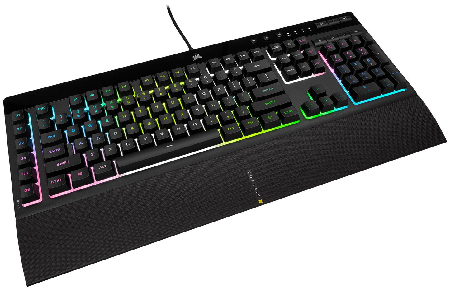Corsair K55 RGB PRO XT Rubber Dome USB UK English Black Keyboard