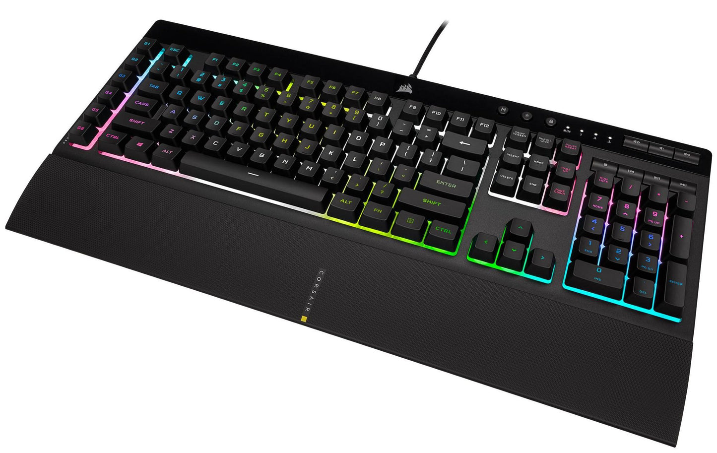 Corsair K55 RGB PRO XT Rubber Dome USB UK English Black Keyboard