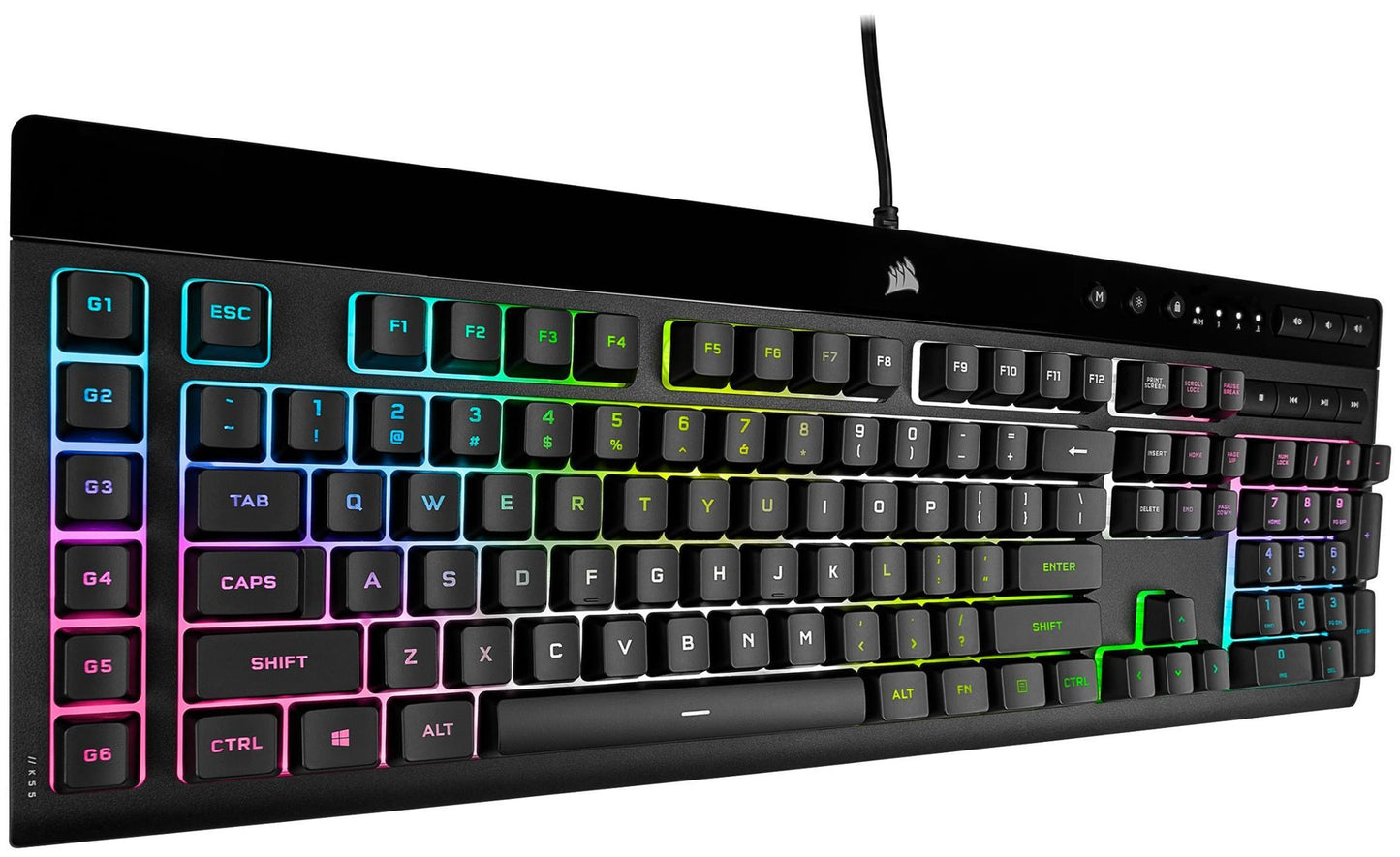 Corsair K55 RGB PRO XT Rubber Dome USB UK English Black Keyboard