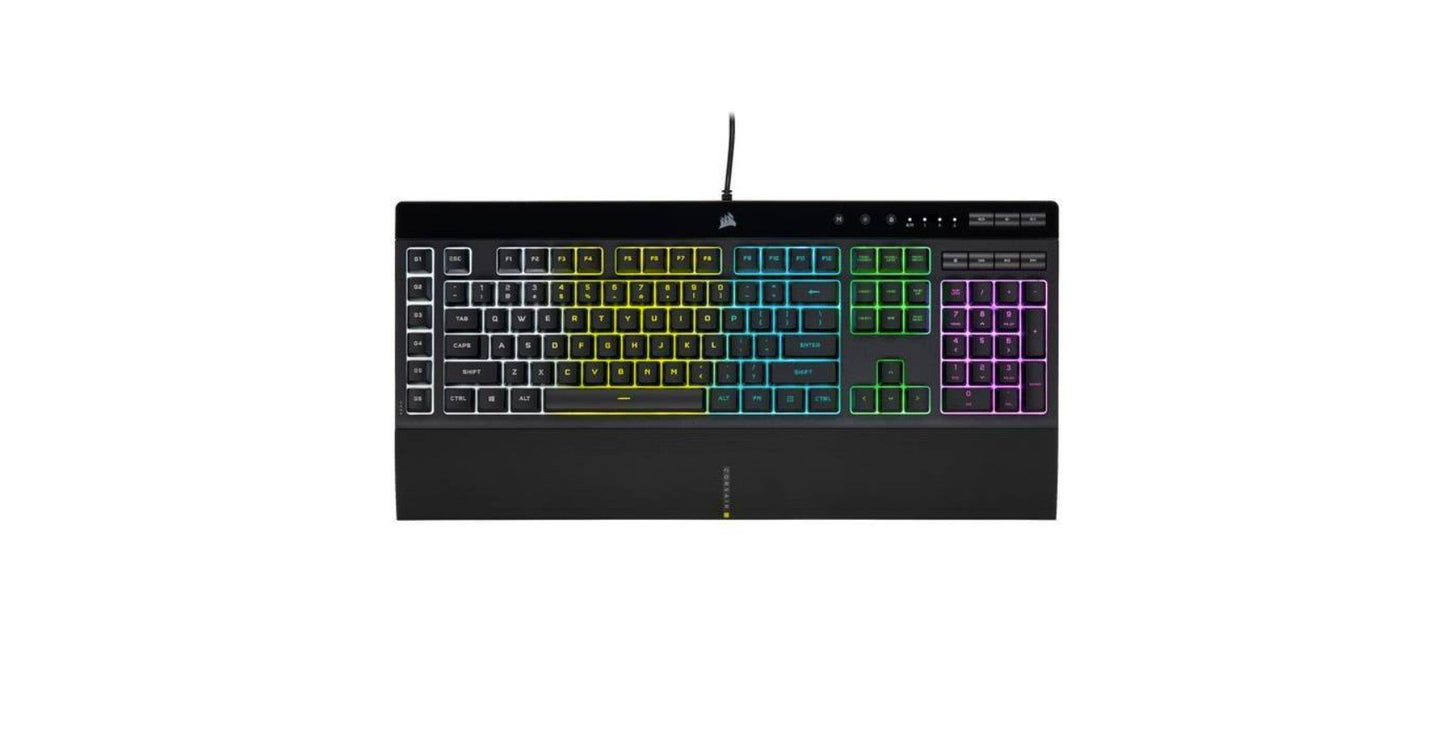 Corsair K55 RGB PRO 5Z Rubber Dome USB QWERTY UK English Black Keyboard - NWT FM SOLUTIONS - YOUR CATERING WHOLESALER