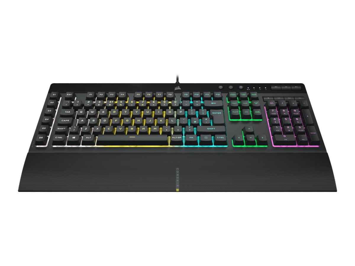 Corsair K55 RGB PRO 5Z Rubber Dome USB QWERTY UK English Black Keyboard