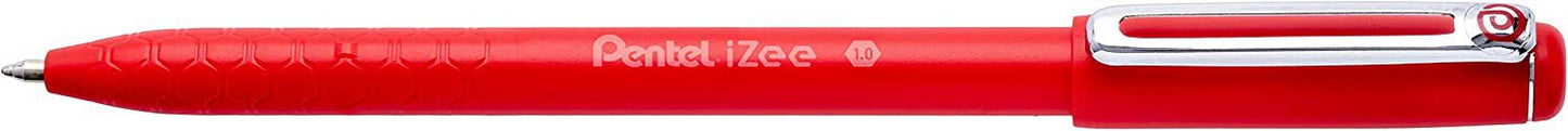 Pentel IZEE Ballpoint Pen Cap-Style 1.0mm Tip 0.5mm Line Red (Pack 12) BX460-B - NWT FM SOLUTIONS - YOUR CATERING WHOLESALER