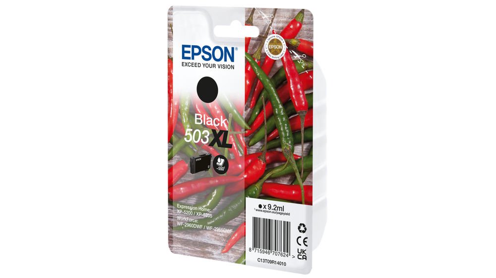 Epson Chillies 503 Black High Capacity Ink Cartridge 9.2ml - C13T09R14010