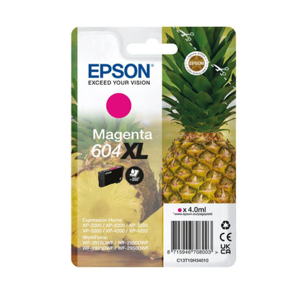 Epson Pineapple 604 Magenta High Capacity Ink Cartridge 4ml - C13T10H34010 - NWT FM SOLUTIONS - YOUR CATERING WHOLESALER