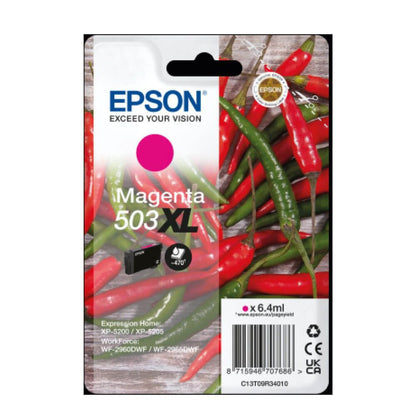 Epson Chillies 503 Magenta High Capacity Ink Cartridge 6.4ml - C13T09R34010 - NWT FM SOLUTIONS - YOUR CATERING WHOLESALER