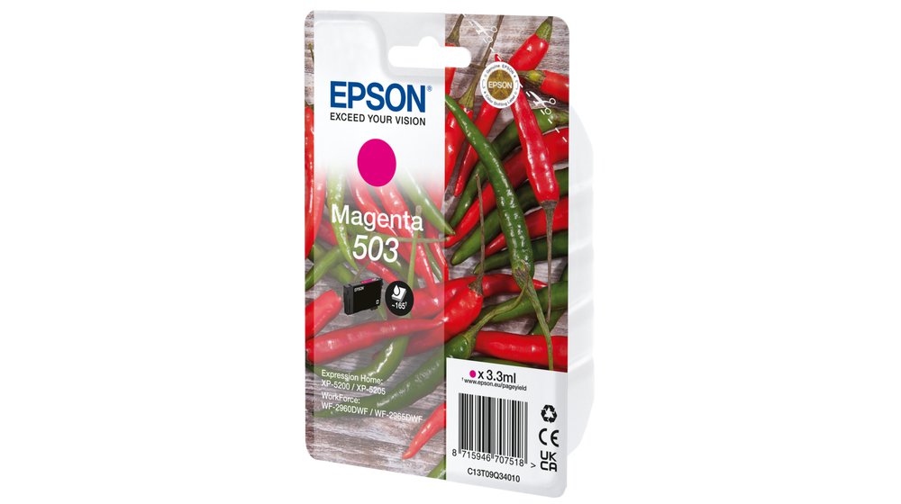 Epson Chillies 503 Magenta Standard Capacity Ink Cartridge 3.3ml - C13T09Q34010