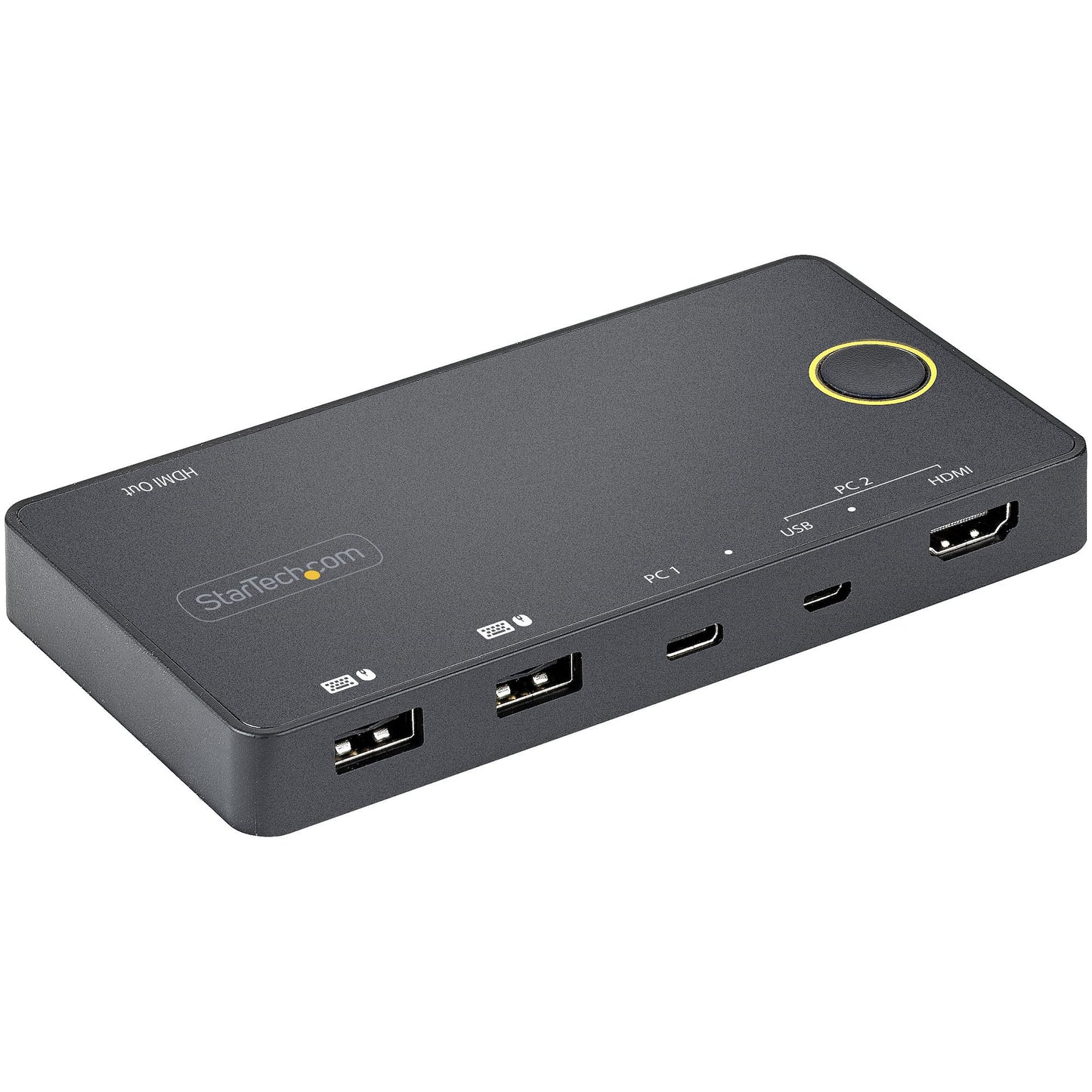 StarTech.com 2 Port Hybrid USB A HDMI USB C Single 4K 60Hz HDMI 2.0 KVM Switch